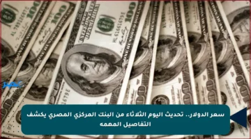 سعر الدولار.. تحديث اليوم الثلاثاء من البنك المركزى المصرى يكشف التفاصيل المهمة